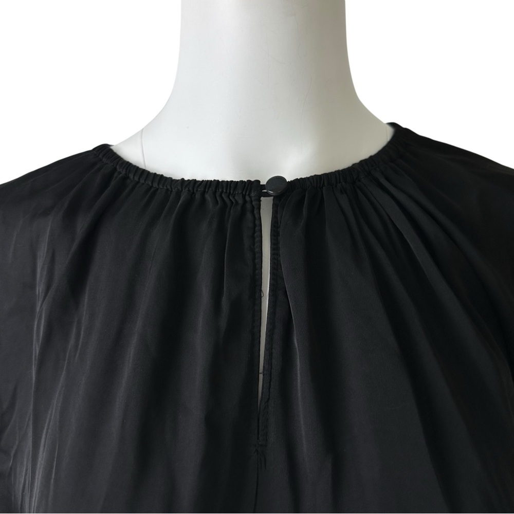 NWT VELVET by GRAHAM & SPENCER Odette Satin Blouse M Black - Picture 3 of 8